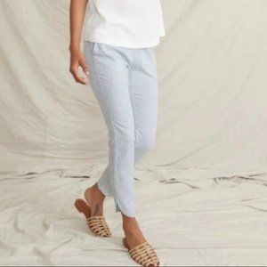 Marine Layer Blue Striped Ankle Pants